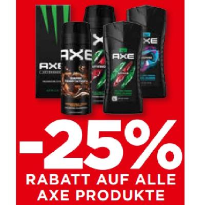 Promotion Bild von -25% RABATT AUF ALLE AXE PRODUKTE Unimarkt