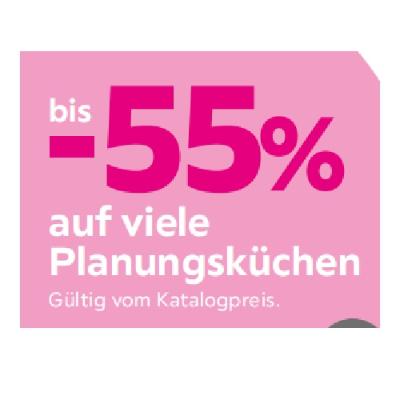 bis -55% auf viele Planungsküchen mömax
