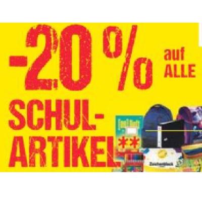 Bild von -20% auf ALLE SCHULARTIKEL Maximarkt