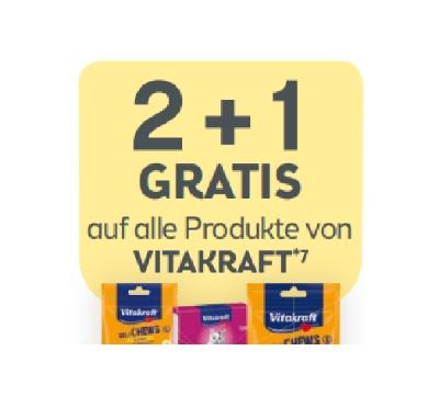 2+1 GRATIS auf alle Produkte von VITAKRAFT BIPA