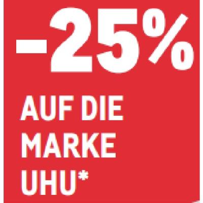 -25% AUF DIE MARKE UHU METRO