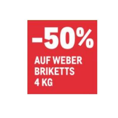 -50% AUF WEBER BRIKETTS 4 KG METRO