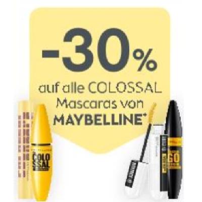 -30% auf alle COLOSSAL Mascaras von MAYBELLINE BIPA