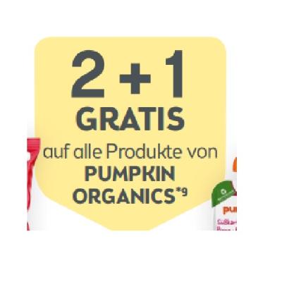 Promotion Bild von 2+1 GRATIS AUF ALLE Produkte von PUMPKIN ORGANICS BIPA