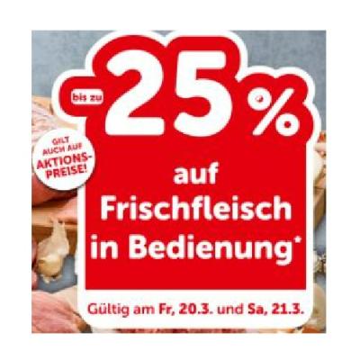 bis zu -25% auf Frischfleisch in Bedienung INTERSPAR