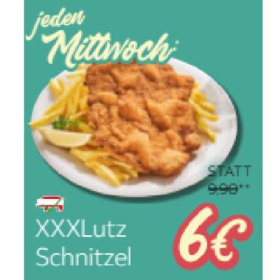 jeden Mittwoch: XXXLutz Schnitzel je 6 € XXXLutz