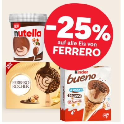 -25% auf alle Eis von FERRERO MPREIS