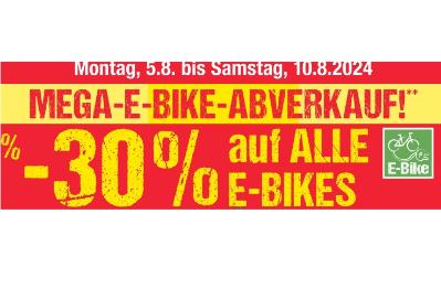 Promotion Bild von -30% auf ALLE E-BIKES Maximarkt