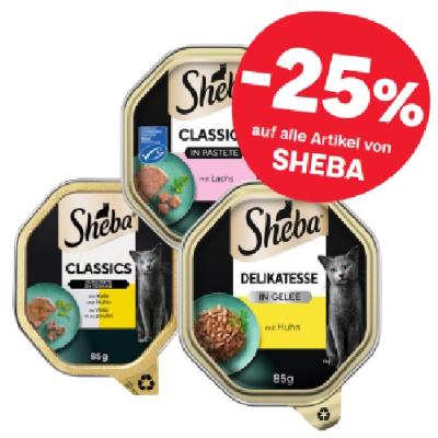 -25% auf alle Artikel von SHEBA MPREIS