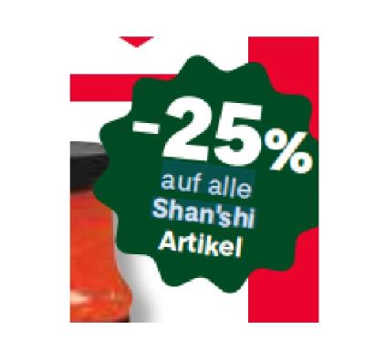 -25% auf alle auf Shan'shi Artikel MPREIS