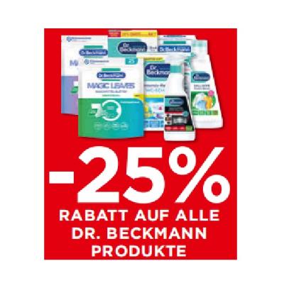Promotion Bild von -25% RABATT AUF ALLE DR. BECKMANN PRODUKTE Unimarkt