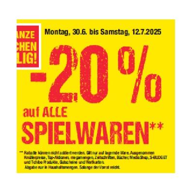 Promotion Bild von -20% auf ALLE SPIELWAREN Maximarkt