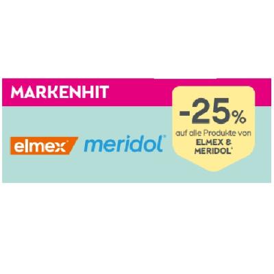 Markenhit: -25% auf alle Produkte von ELMEX & MERIDOL BIPA