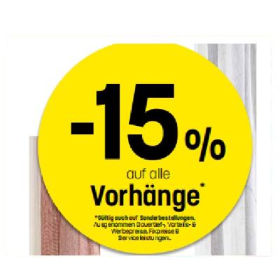 -15% auf alle Vorhänge Betten Reiter