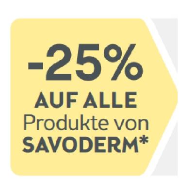 -25% AUF ALLE Produkte von SAVODERM BIPA