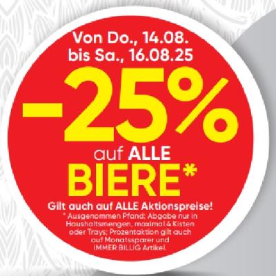 -25% auf ALLE BIERE SPAR Gourmet