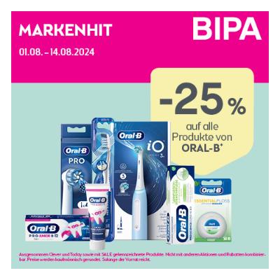 -25% auf alle Produkte von ORAL-B BIPA