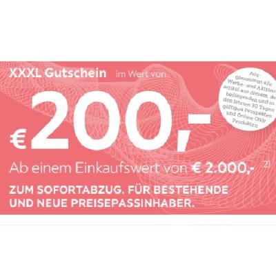 XXXL Gutschein im Wert von € 200,- Ab einem Einkaufswert von € 2.000,- XXXLutz