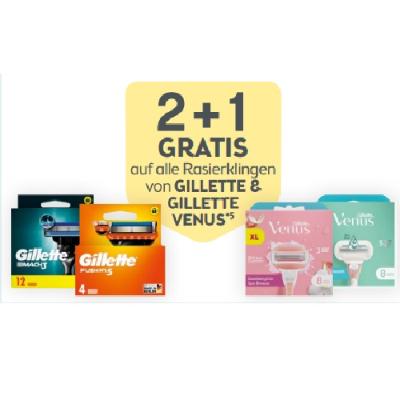 Promotion Bild von 2+1 GRATIS auf alle Rasierklingen von Gillette & Gillette Venus BIPA