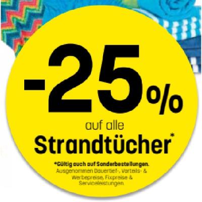 Promotion Bild von -25% auf alle Strandtücher Betten Reiter