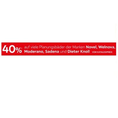 Promotion Bild von 40% auf viele Planungsbäder der Marken Novel, Welnova, Moderano, Sadena und Dieter Knoll VOM KATALOGPREIS XXXLutz
