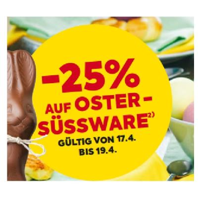 -25% AUF OSTER-SÜSSWARE BILLA