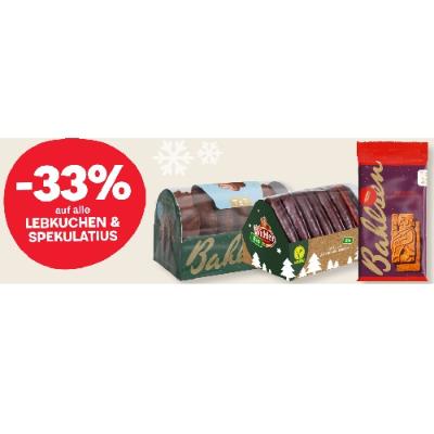 -33% auf alle LEBKUCHEN & SPEKULATIUS MPREIS
