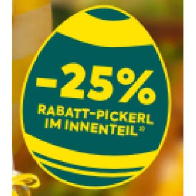 -25% RABATT-PICKERL IM INNENTEIL BILLA PLUS