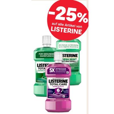 -25% auf alle Artikel von LISTERINE MPREIS