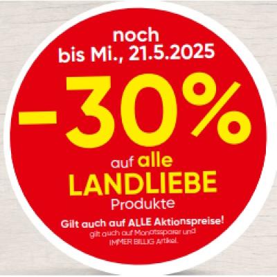 Promotion Bild von -30% auf alle LANDLIEBE Produkte SPAR