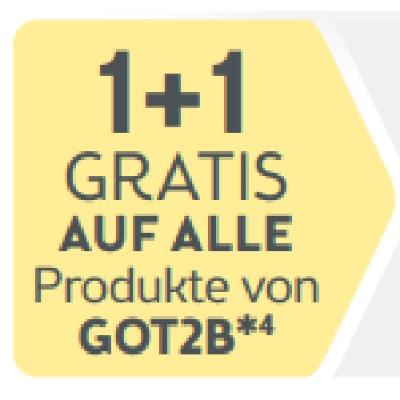 1+1 GRATIS AUF ALLE Produkte von GOT2B BIPA