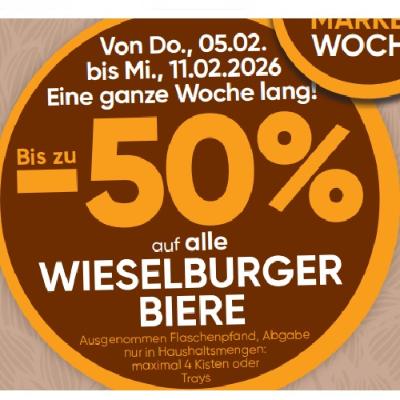 Bis zu -50% auf alle WIESELBURGER BIERE SPAR Gourmet
