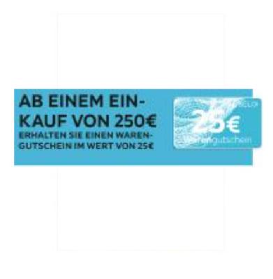 Promotion Bild von AB EINEM EINKAUF VON 250€ ERHALTEN SIE EINEN WARENGUTSCHEIN IM WERT VON 25€ Möbelix