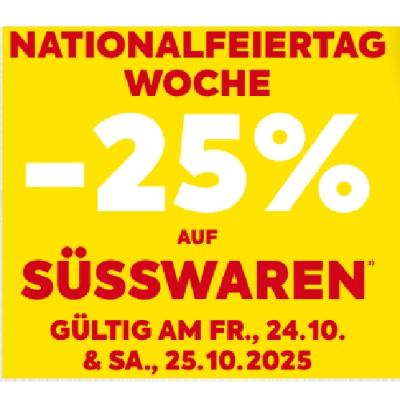 -25% AUF SÜSSWAREN BILLA