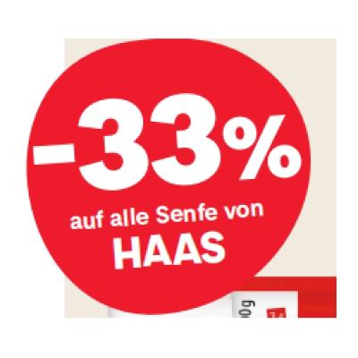 -33% auf alle Senfe von HAAS MPREIS