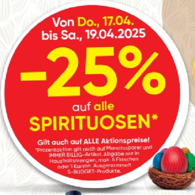 Promotion Bild von -25% AUF ALLE SPIRITUOSEN SPAR Gourmet
