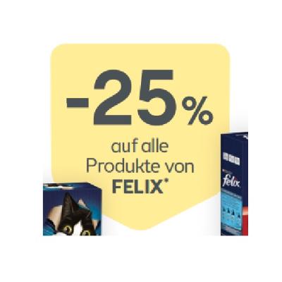 Promotion Bild von -25% auf alle Produkte von FELIX BIPA