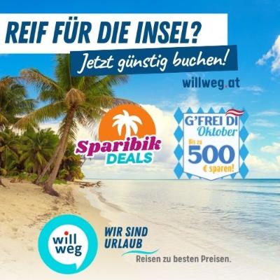 Sparibik DEALS- Fernreisen jetzt günstig buchen! willweg.at