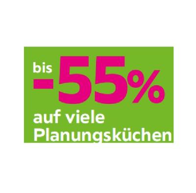 bis -55% auf viele Planungsküchen mömax