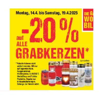 Promotion Bild von -20% auf ALLE GRABKERZEN Maximarkt