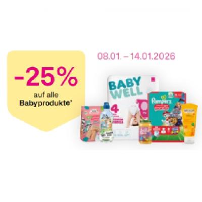 Wochenaktion: -25% auf alle Babyprodukte BIPA