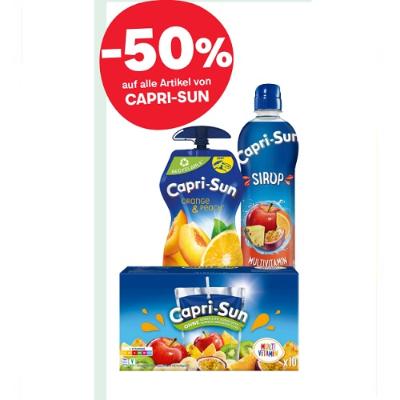 -50% auf alle Artikel von CAPRI-SUN MPREIS