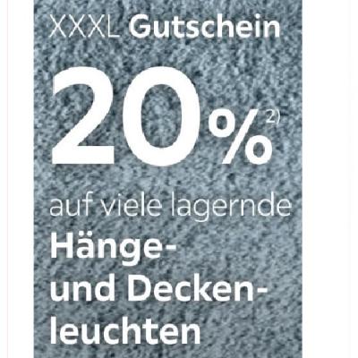Promotion Bild von 20% auf viele lagernde Hänge- und Deckenleuchte XXXLutz