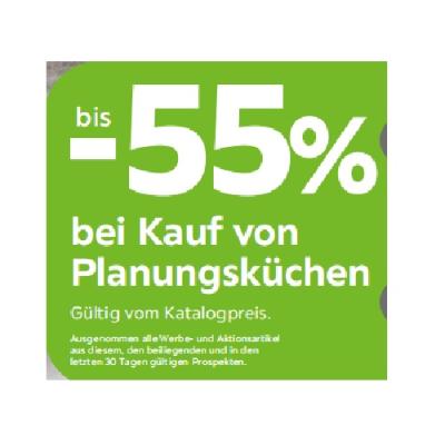 bis -55% bei Kauf von Plannungsküchen mömax