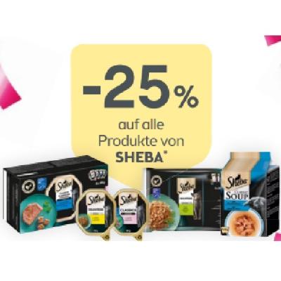 -25% auf alle Produkte von SHEBA BIPA