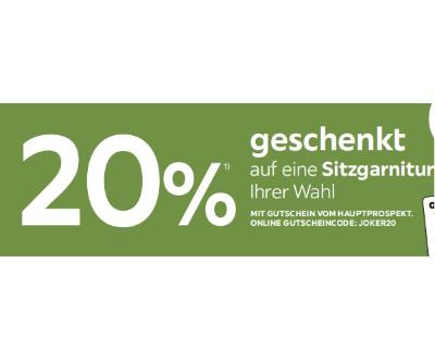 20% geschenkt auf eine Sitzgarnitur Ihrer Wahl XXXLutz