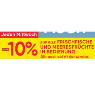 Jeden Mittwoch BIS ZU -10% AUF ALLE FRISCHFISCHE UND MEERESFRÜCHTE IN BEDIENUNG Maximarkt