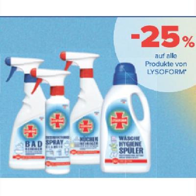 -25% auf alle Produkte vom LYSOFORM METRO