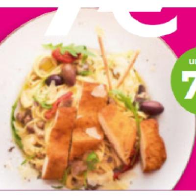 Spaghetti Funghi a Cotoletta je 7€ mömax