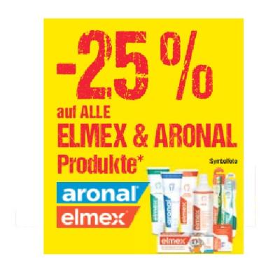 Promotion Bild von -25% auf ALLE ELMEX & ARONAL Produkte Maximarkt